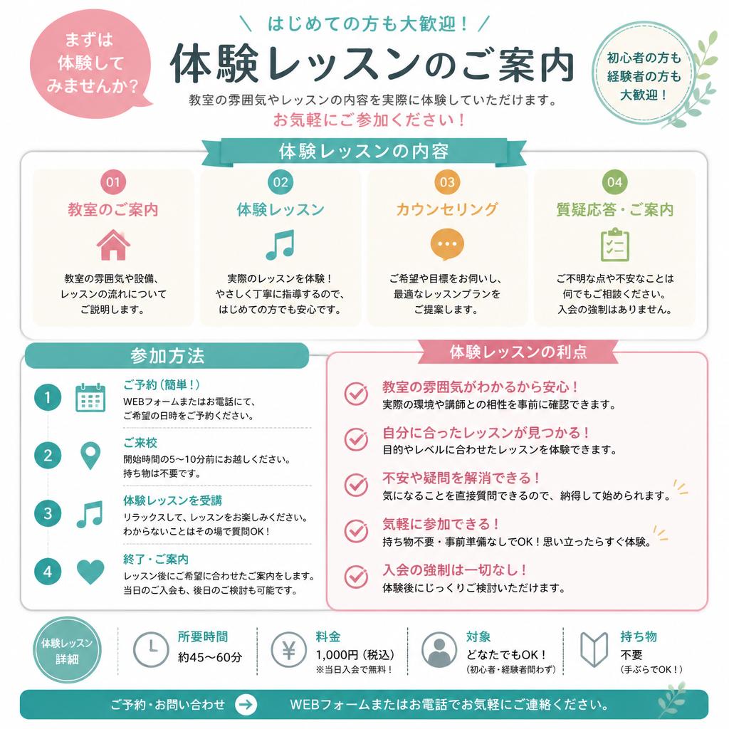 4. 体験レッスンのご案内